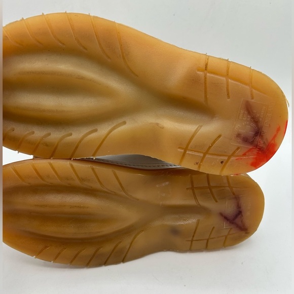 Dr Martens Vintage Y2k Sandals White Leather Chunky Sole Slides Flower England - Picture 13 of 16